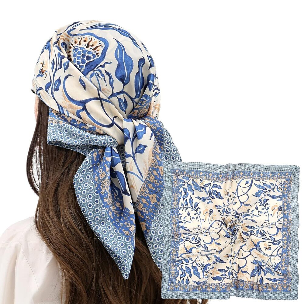 Womens Head Hair Scarf Like Satin Silk Scarf Sleeping Hair Wrapping